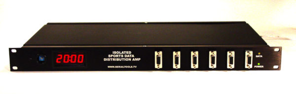 Isolated RS232 Distribution Amplifier with confidence display